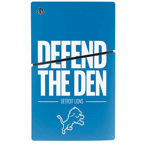 NFL Detroit Lions Team Motto PS5 Slim Digital Edition Console Skin