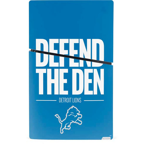 NFL Detroit Lions Team Motto PS5 Slim Digital Edition Console Skin