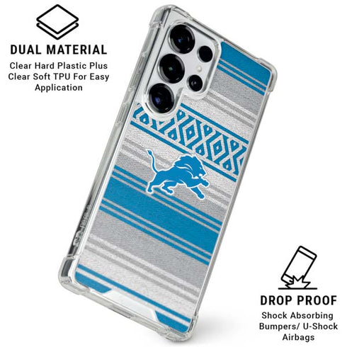 NFL Detroit Lions Trailblazer Galaxy S25 Ultra Clear Case