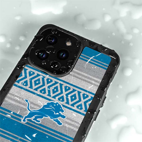 NFL Detroit Lions Trailblazer iPhone 15 Pro Waterproof Case