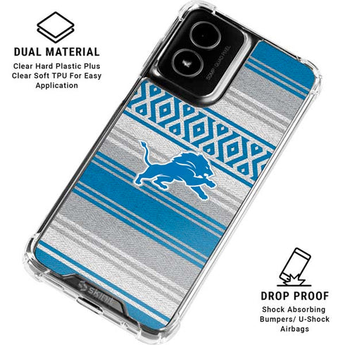 NFL Detroit Lions Trailblazer Moto G Power 5G (2024) Clear Case