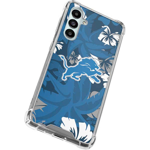 NFL Detroit Lions Tropical Print Galaxy A16 5G Clear Case