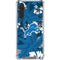 NFL Detroit Lions Tropical Print Galaxy A17 Clear Case