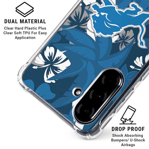 NFL Detroit Lions Tropical Print Galaxy A36 5G Clear Case