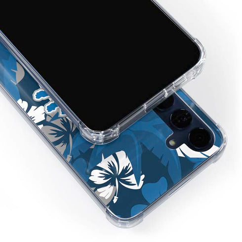 NFL Detroit Lions Tropical Print Galaxy A55 5G Clear Case