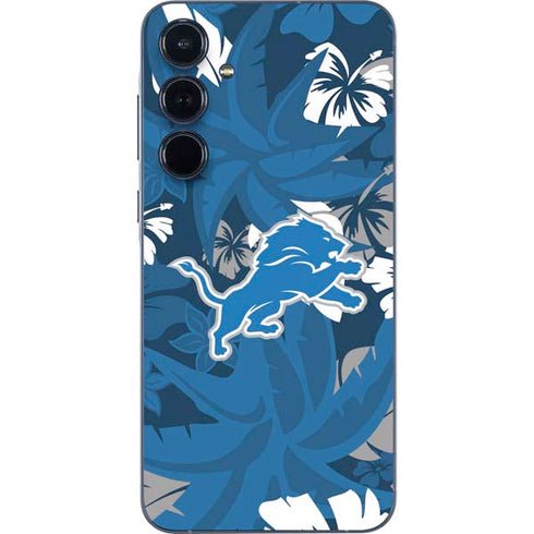 NFL Detroit Lions Tropical Print Galaxy A55 5G Skin