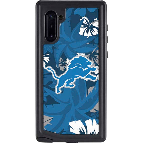 NFL Detroit Lions Tropical Print Galaxy Cases