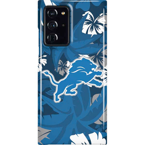 NFL Detroit Lions Tropical Print Galaxy Cases