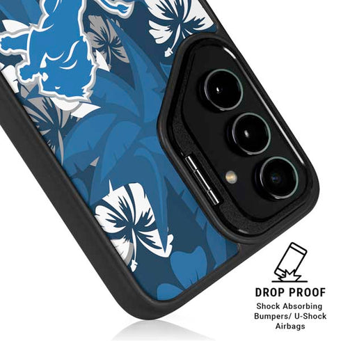 NFL Detroit Lions Tropical Print Galaxy S24 Kickstand Case