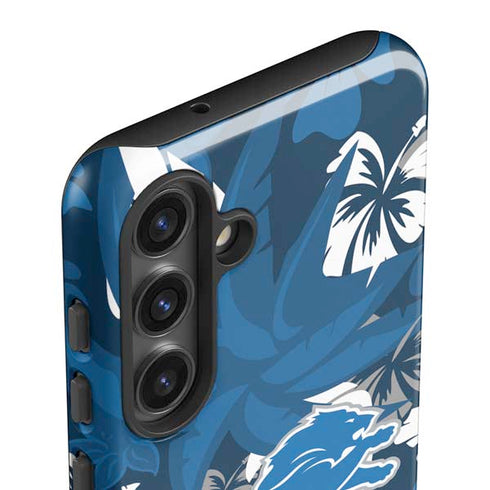 NFL Detroit Lions Tropical Print Galaxy S25 Plus Impact Case