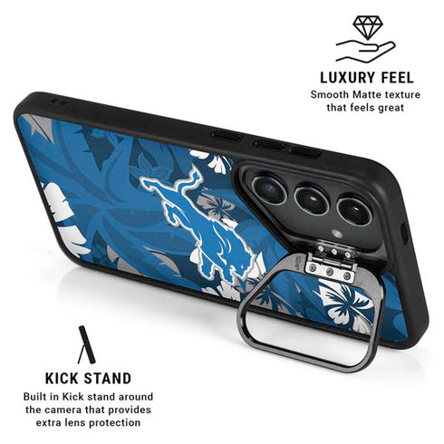 NFL Detroit Lions Tropical Print Galaxy S25 Ultra Kickstand Case