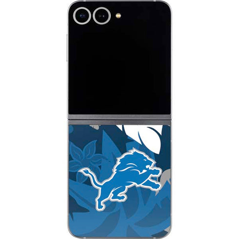 NFL Detroit Lions Tropical Print Galaxy Z Flip6 Skin