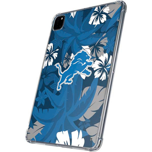 NFL Detroit Lions Tropical Print iPad Pro 11in (2024) Clear Case