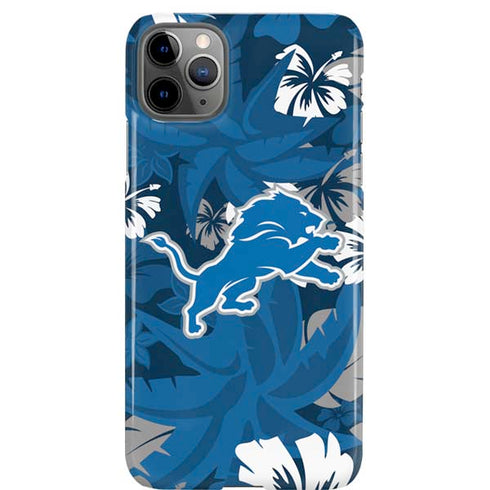 NFL Detroit Lions Tropical Print iPhone Cases