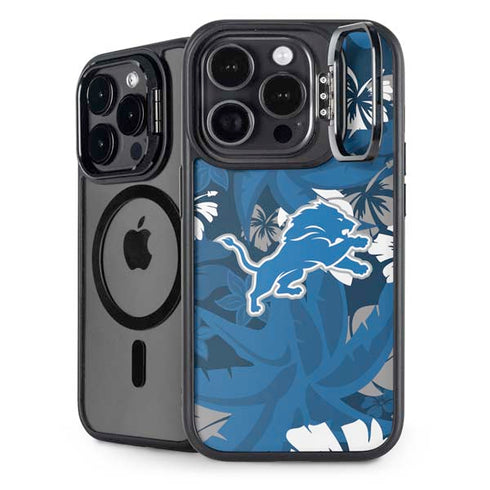 NFL Detroit Lions Tropical Print iPhone 14 Pro Max Kickstand Case