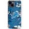 NFL Detroit Lions Tropical Print iPhone 15 Clear Case