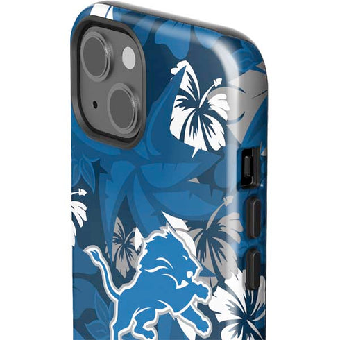 NFL Detroit Lions Tropical Print iPhone 15 Impact Case