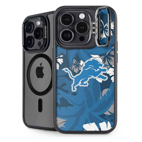 NFL Detroit Lions Tropical Print iPhone 15 Pro Max Kickstand Case
