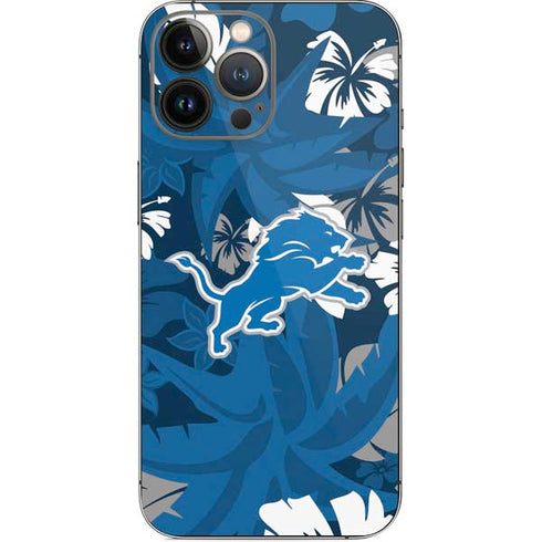 NFL Detroit Lions Tropical Print iPhone 15 Pro Max Skin