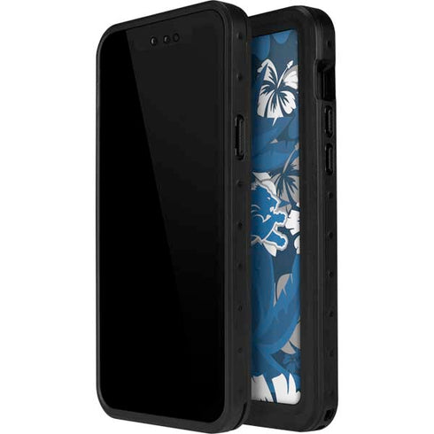 NFL Detroit Lions Tropical Print iPhone 15 Pro Waterproof Case