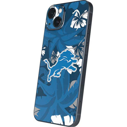 NFL Detroit Lions Tropical Print iPhone 15 Skin