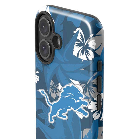 NFL Detroit Lions Tropical Print iPhone 16 Impact Case