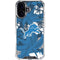 NFL Detroit Lions Tropical Print iPhone 16 Plus Clear Case