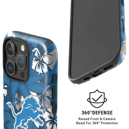 NFL Detroit Lions Tropical Print iPhone 16 Pro Magsafe Impact Case