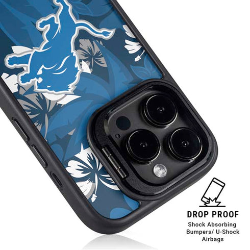 NFL Detroit Lions Tropical Print iPhone 16 Pro Max Kickstand Case