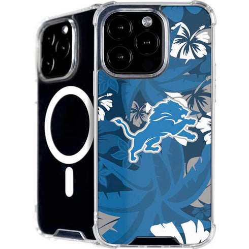 NFL Detroit Lions Tropical Print iPhone 16 Pro Max MagSafe Case
