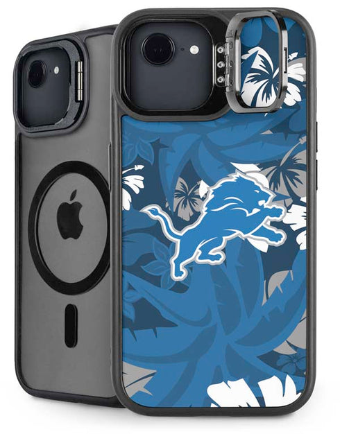 NFL Detroit Lions Tropical Print iPhone 16e Kickstand Case