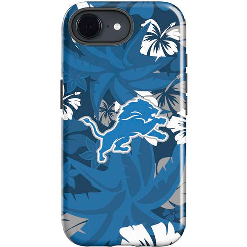 NFL Detroit Lions Tropical Print iPhone 16e Impact Case