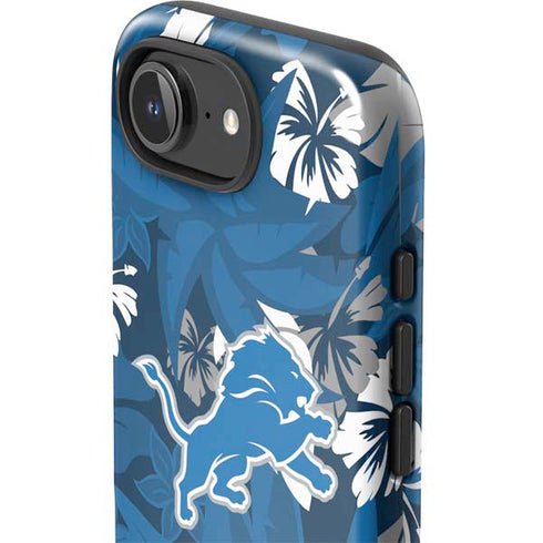 NFL Detroit Lions Tropical Print iPhone 16e Impact Case