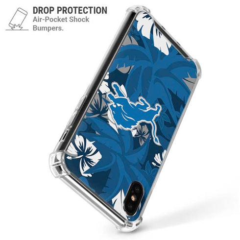 NFL Detroit Lions Tropical Print iPhone X/XS Clear Case