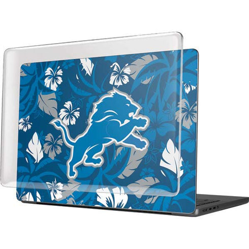 NFL Detroit Lions Tropical Print MacBook Pro 14in (2021-24) Case plus Skin