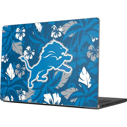 NFL Detroit Lions Tropical Print Apple MacBook Pro 14-inch Skin