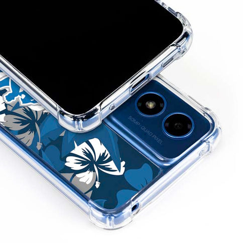 NFL Detroit Lions Tropical Print Moto G 5G (2024) Clear Case