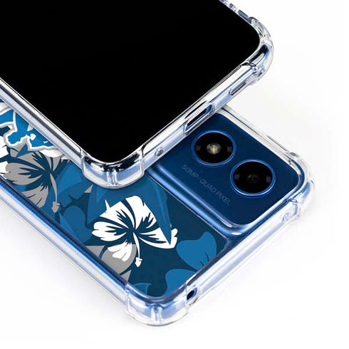 NFL Detroit Lions Tropical Print Moto G Play 4G (2024) Clear Case