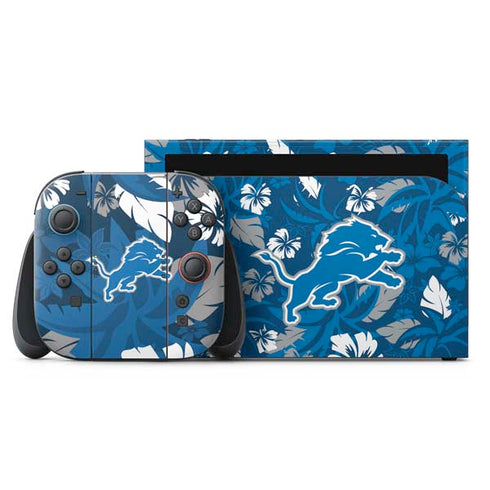 NFL Detroit Lions Tropical Print Nintendo Switch 2 (2025) with Joy-Con Skin