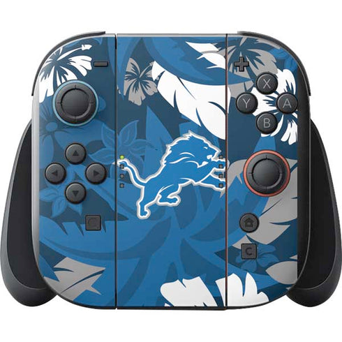 NFL Detroit Lions Tropical Print Nintendo Switch 2 (2025) with Joy-Con Skin