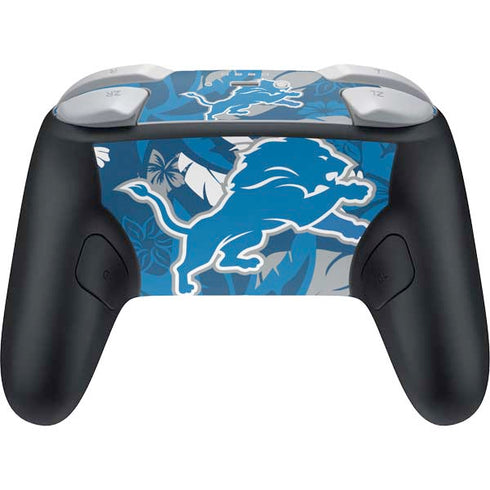 NFL Detroit Lions Tropical Print Nintendo Switch 2 (2025) Pro Controller Skin