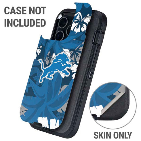 NFL Detroit Lions Tropical Print Otterbox Defender iPhone Skin