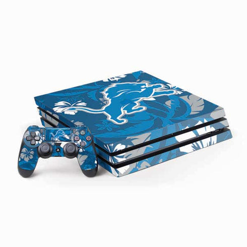 NFL Detroit Lions Tropical Print PlayStation PS4 Skins