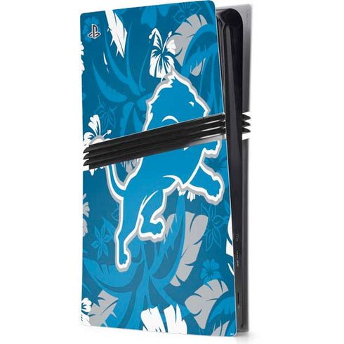 NFL Detroit Lions Tropical Print PS5 Pro Console Skin