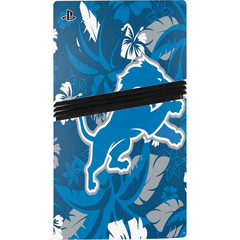 NFL Detroit Lions Tropical Print PS5 Pro Console Skin