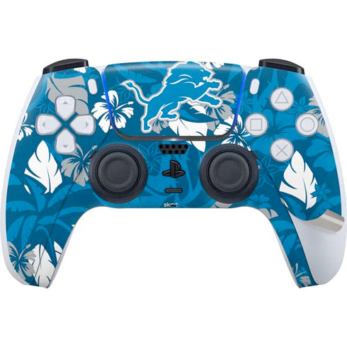 NFL Detroit Lions Tropical Print PS5 Pro Disk Bundle Skin