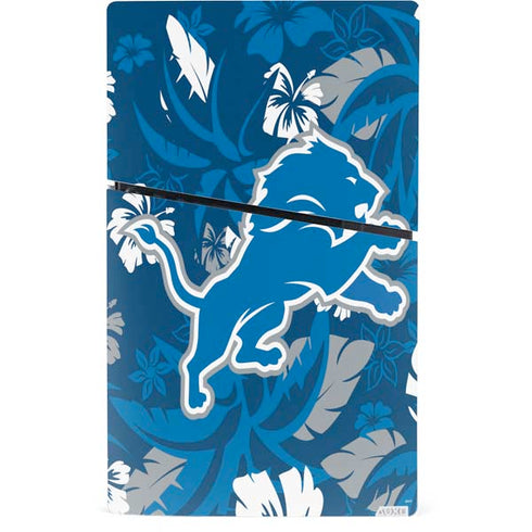 NFL Detroit Lions Tropical Print PS5 Slim Digital Edition Console Skin