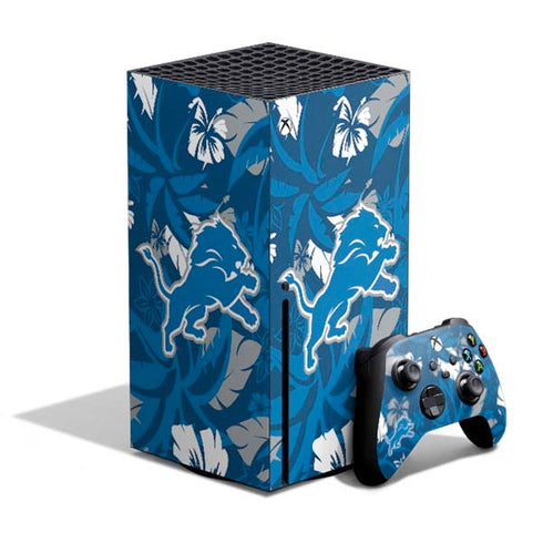 NFL Detroit Lions Tropical Print Xbox Series X Bundle Skin