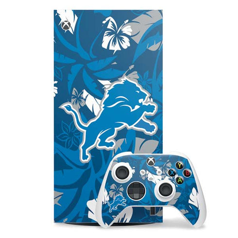 NFL Detroit Lions Tropical Print Xbox Series X Skins