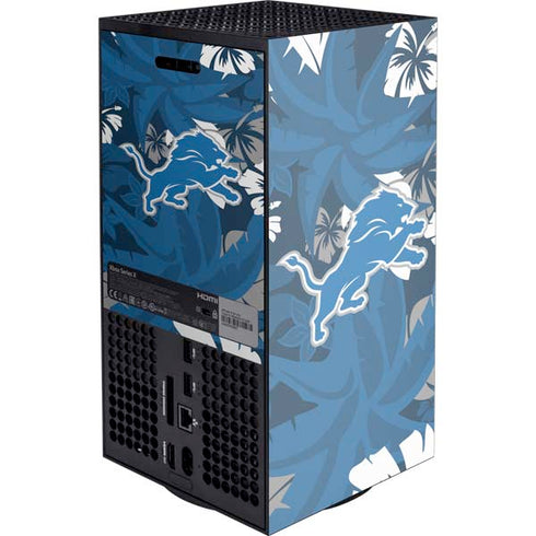 NFL Detroit Lions Tropical Print XBox Series X Digital Edition Console Skin
